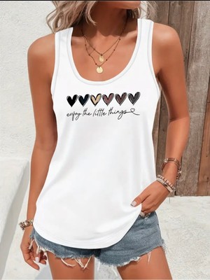 Mercoledi Küçük Kalpler Baskılı Kadın T-Shırt