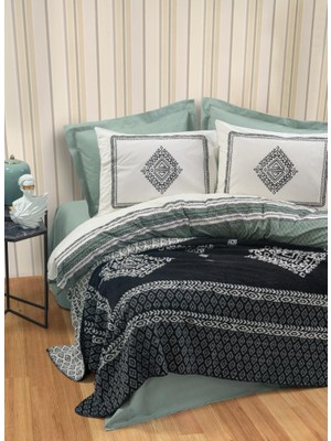 Zemira Çift Kişilik Battaniyeli Nev Takımı Hardy Yeşil
