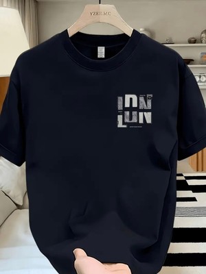 Mercoledi Ldn Baskılı Oversize Bisiklet Yaka T-Shirt
