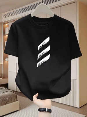 Mercoledi Grafik Baskılı Oversize Bisiklet Yaka T-Shirt