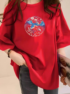 Mercoledi Anka Baskılı Oversize Tişört
