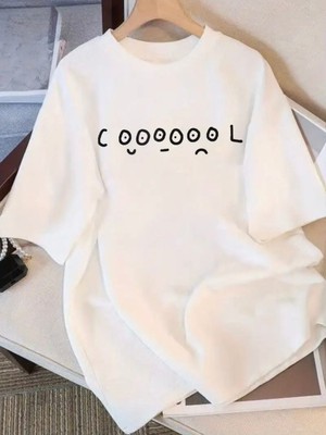 Mercoledi Cool Baskılı Oversize Unısex Kadın/erkek Bisiklet Yaka T-Shirt