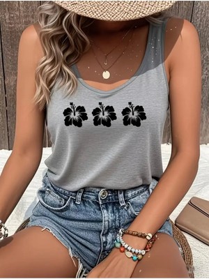 Mercoledi 3 Çiçek Baskılı Kadın T-Shırt