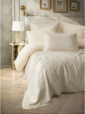 Zemira Chi Chi Çift Kişilik Pikeli Nev Takımı Velora Cappuccino