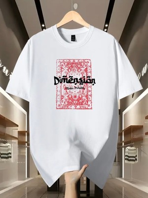 Mercoledi Dimension Ön Baskılı Oversize Bisiklet Yaka T-Shirt