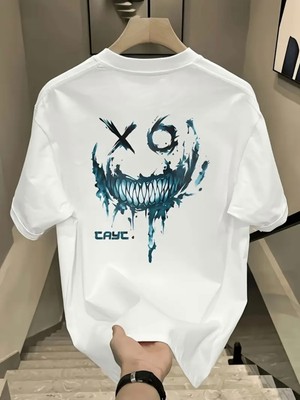 Mercoledi Xo Grafik Baskılı Oversize Bisiklet Yaka T-Shirt