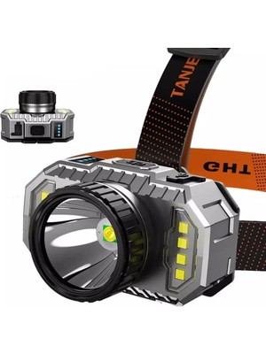 Sylar PS-010 800 Lümen Şarj Göstergeli Cob LED Usb'li Şarjlı Kafa Lambası