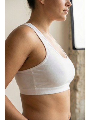 Underwear Bodyway 2'li Paket Pamuklu Pedli Sporcu Sütyeni & Bralet - Günlük Rahat Yüzücü Model Sporcu Atleti