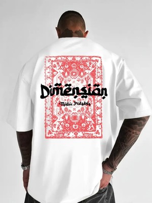 Mercoledi Dimension Arka Baskılı Oversize Bisiklet Yaka T-Shirt