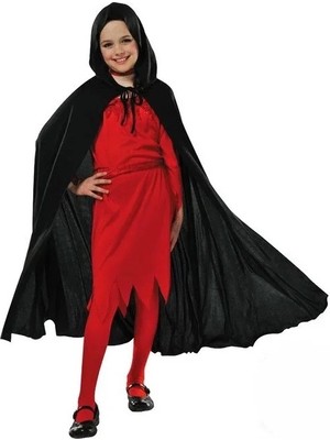 Sylar Kapşonlu Siyah Pelerin - Şapkalı Pelerin 90 cm