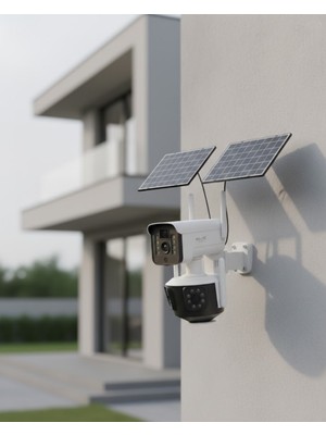 Çoklu Lensli 9mp Solar Ip Kamera Uzaktan Izleme ve Alarm Bildirimli