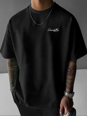 Mercoledi Promise Baskılı Oversize Bisiklet Yaka T-Shirt