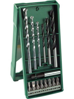 Bosch Çok Amaçlı 15 Parça Ahşap ve Beton Matkap Ucu ile Vidalama Seti