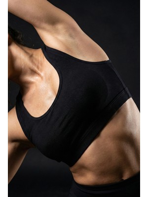 Underwear Bodyway 2'li Paket Pamuklu Pedli Sporcu Sütyeni & Bralet - Günlük Rahat Yüzücü Model Sporcu Atleti