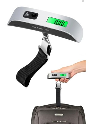 Geseus Dijital Valiz Kantarı Elektronik Askılı El Bagaj Tartısı El Terazisi Bavul Terazisi
