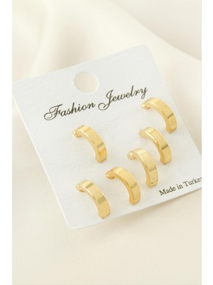 Esranın Dünyası 6 Adet Yarım Halka Küpe 1 cm RSBİJ34-ESRDNS