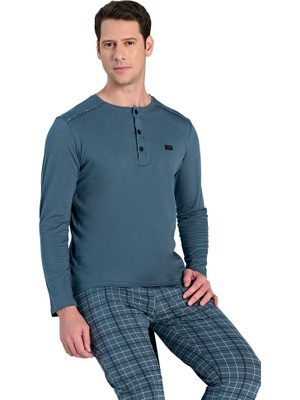 Over Sleep by Poleren Over Sleep 2320 Erkek Uzun Kol Süprem Pijama Takım (M-L-Xl-Xxl)