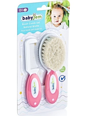 BT Teknik Teknik  doğal Kıl Fırça Tarak Seti 519 Pembe 96584512