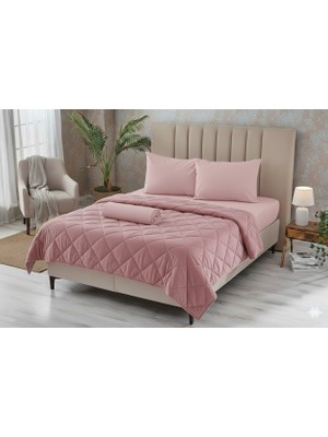 Flofy Welsoft Lüx Uyku Seti – Yumuşak Çift Taraflı Yorgan + Lastikli Çarşaf + 2 Yastık Kılıfı | 195 x 215