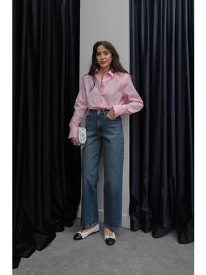 Havoş Mavi Eskitme Efektli Jean