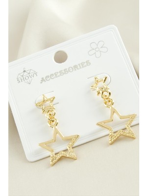 Esranın Dünyası Yıldız Taşlı Metal Küpe RSBİJ34-ESRDNS