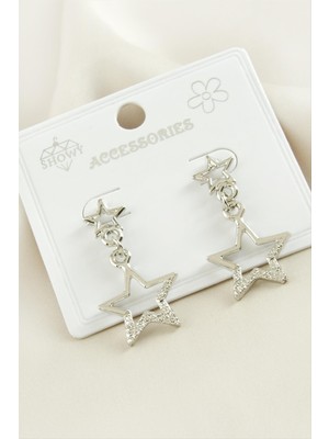 Esranın Dünyası Yıldız Taşlı Metal Küpe RSBİJ34-ESRDNS