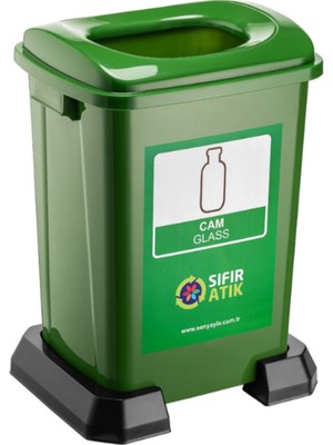 Loremp Geri Dönüşüm Kutusu Cam Atık Sıfır Atık Kutusu 50 Lt - 1 Adet