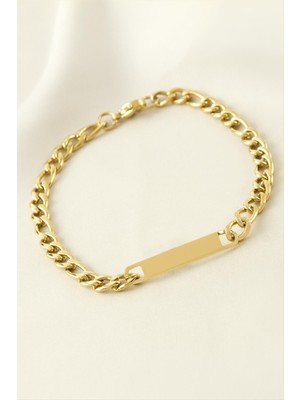 Esranın Dünyası Künye Çelik Bileklik (Isim Yazılabilir) 3 cm RSBİJ34-ESRDNS