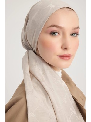 Maisa Neda Pamuk Ipek Şal Açık Bej 70*190 cm