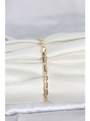 cm 14K Gold Renk Zincir Model Kadın Bileklik