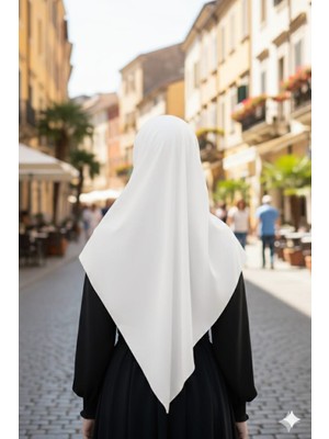 Fresco Scarfs Tesettür Hijab Mısır Medine Ipeği Eşarp 110x110 Ekru