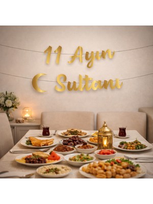 Pairla "11 Ayın Sultanı" Ramazan Süslemeleri, 3 M Sarı Peri Led, Ramazan Temalı LED Işıklı Süsleme Seti Süsleri Seti Hoşgeldin