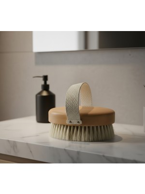 Premium Doğal At Kılı Fırçası - Selülit Karşıtı Peeling Etkili Vücut Fırçası