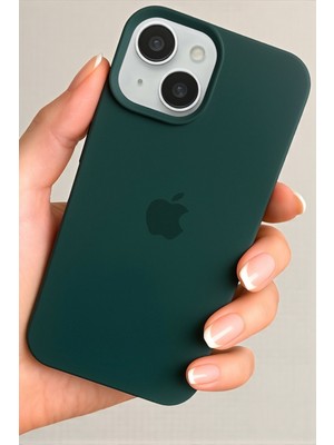 ProNorth Iphone 15 Uyumlu Kılıf Logolu Lansman Soft Yumuşak Içi Kadife Silikon Kapak