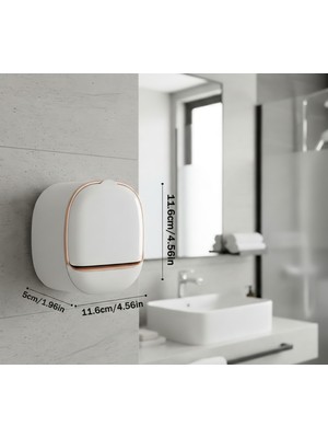 Lüks Drenajlı Katı Sabunluk Duvara Monte Kapaklı Banyo Organizeri