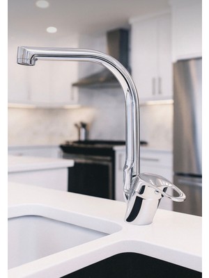 Krom Mix Balık Sırtı Borulu Evye Bataryası