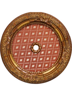 Özgürce 60 cm Oval Kahve Eskitme Tavan Dekorasyonu