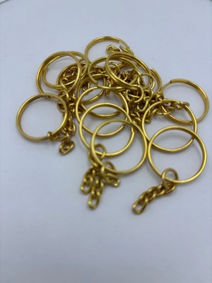 Orhan Çanta 50 Adet Gold Zincirli Anahtarlık Halkası