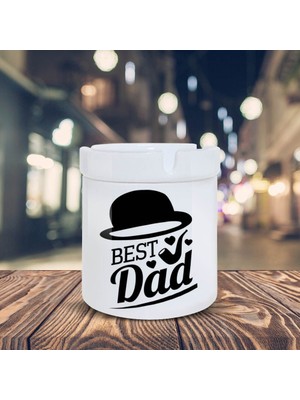 Asilmeydan Şapka ve Pipolu Best Day Yazı Baskılı Küllük Kül Tablası -66610