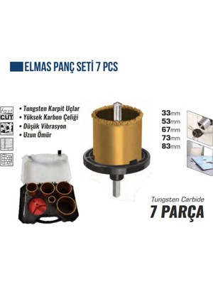 Özgürce Elmas Panç Seti 7 Parça, Dayanıklı ve Çok Amaçlı Kullanım Için