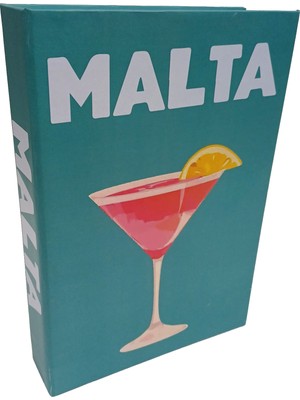Biseystore 2025-673 Malta Dekoratif Kitap Kutusu