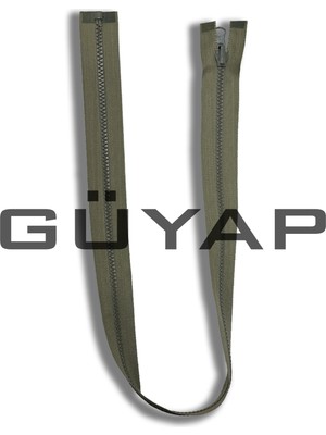 Güyap Yapı Tekstil Premium Kemik Diş Döner Kafa Mont Fermuarı [ Haki - 75 cm - Döner Kafa (Çift Taraflı) - 10 Adet ]