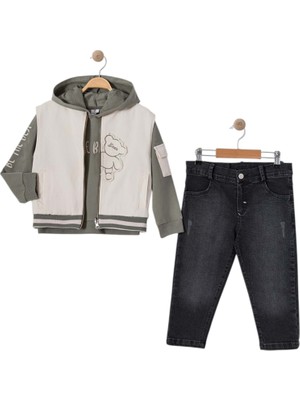 Gültekin Bebe Jolly Pop Çift Taraflı Takım 3 Lü 1-4 Yaş -448380747 - Haki Yeşil