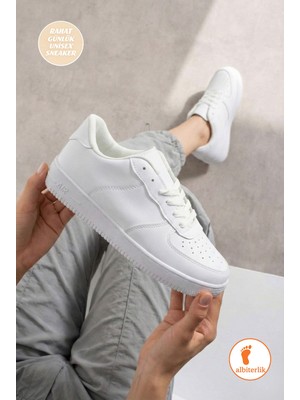 Albishoes Unisex Kadın Erkek Spor Ayakkabı Bağcıklı Okul Günlük Yürüyüş Spor Ayakkabı Unisex Sneaker