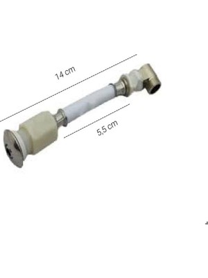 Asma Klozet Taharet Çubuğu, 14 cm Dirsekli