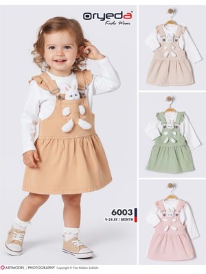 Gültekin Bebe Oryeda Oyuncaklı Renkli Kız Kot Elbise 9-24 Aylık -437768256 - Kahverengi