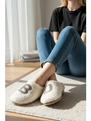 Ev Terliği Yünlü Kadın Terlik  Çeyiz Bohça Gelin Misafir Terliği