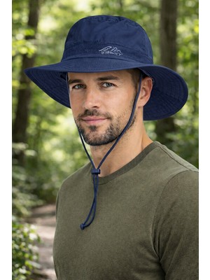Reva Fileli Safari Şapka Erkek – Geniş Kenarlı Outdoor Güneş Koruyucu Kamp & Balıkçı Şapkası