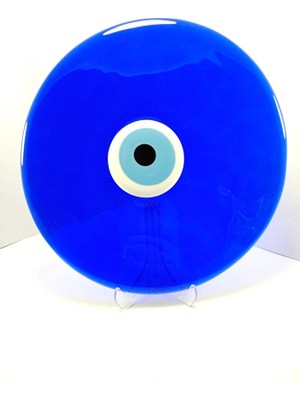 Ennea Art Cam Nazar Boncuğu Deliksiz 25 cm Ev Dekoru El Yapımı Hediyelik Eşya