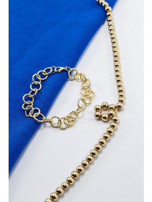 Biuti Büyük Halka Bileklik, Laklı Gold Kaplama Özel Tasarım Hediyelik Aksesuar